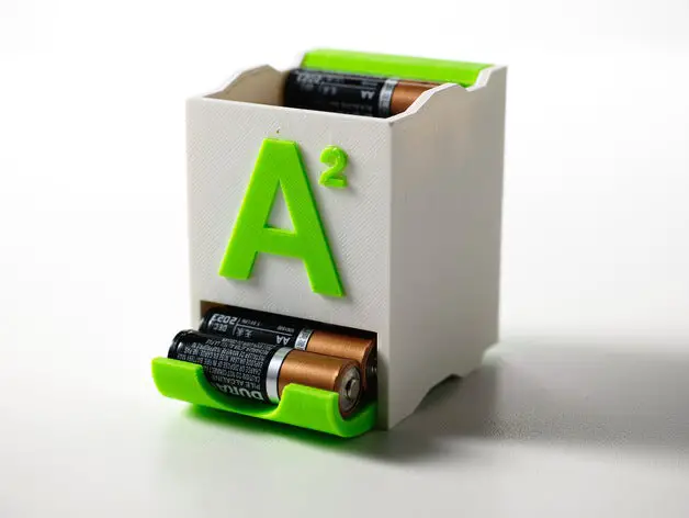 A battery holder for AA batteries, found on Thingiverse