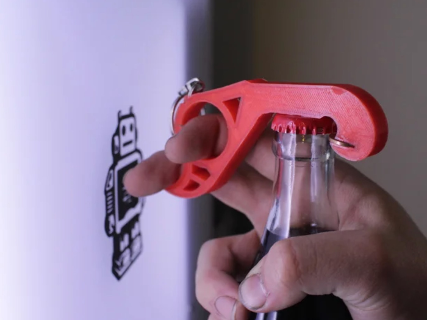 one handed bottle opener