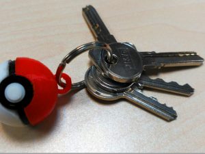 A 3D printed pokeball for your keychain