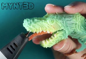 A 3D pen drawn T-Rex found on Mynt3d.com with full tutorial