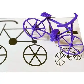 A bicycle I created using a 3d pen and a booklet template.